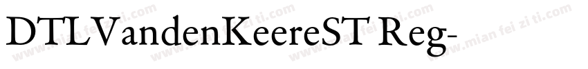 DTLVandenKeereST Reg字体转换